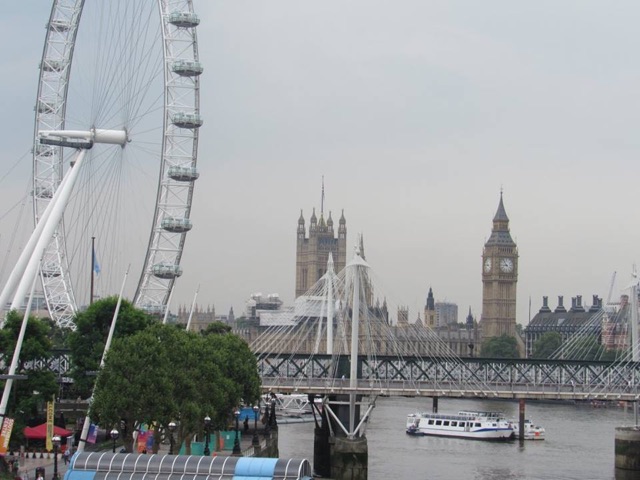 Big Ben, Westminster Abbey and London Eye